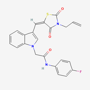 2-{3-[(E)-(3-ALLYL-2,4-DIOXO-1,3-THIAZOLIDIN-5-YLIDENE)METHYL]-1H-INDOL-1-YL}-N-(4-FLUOROPHENYL)ACETAMIDE