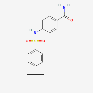 4-{[(4-tert-butylphenyl)sulfonyl]amino}benzamide