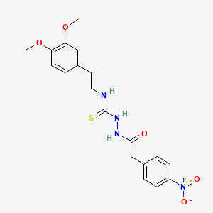 N-[2-(3,4-dimethoxyphenyl)ethyl]-2-[(4-nitrophenyl)acetyl]hydrazinecarbothioamide