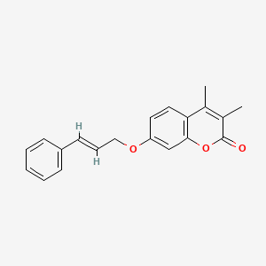 molecular formula C20H18O3 B4800605 3,4-dimethyl-7-[(3-phenyl-2-propen-1-yl)oxy]-2H-chromen-2-one 