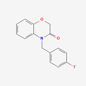 4-[(4-FLUOROPHENYL)METHYL]-3,4-DIHYDRO-2H-1,4-BENZOXAZIN-3-ONE