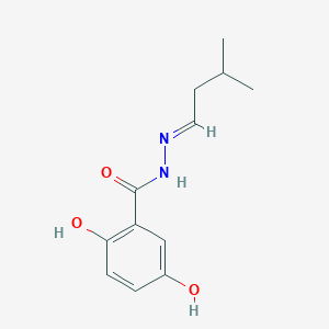 molecular formula C12H16N2O3 B4800674 2,5-dihydroxy-N'-(3-methylbutylidene)benzohydrazide 