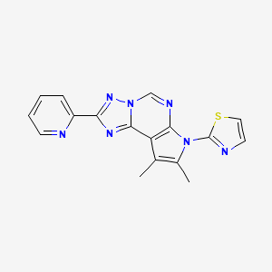 2-[8,9-DIMETHYL-2-(2-PYRIDYL)-7H-PYRROLO[3,2-E][1,2,4]TRIAZOLO[1,5-C]PYRIMIDIN-7-YL]-1,3-THIAZOLE