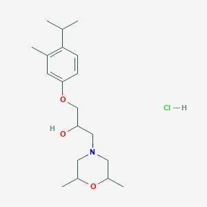 1-(2,6-Dimethylmorpholin-4-yl)-3-(3-methyl-4-propan-2-ylphenoxy)propan-2-ol;hydrochloride