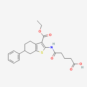 5-{[3-(Ethoxycarbonyl)-6-phenyl-4,5,6,7-tetrahydro-1-benzothiophen-2-yl]amino}-5-oxopentanoic acid