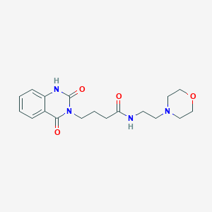 molecular formula C18H24N4O4 B4800765 4-(2-hydroxy-4-oxoquinazolin-3(4H)-yl)-N-[2-(morpholin-4-yl)ethyl]butanamide 