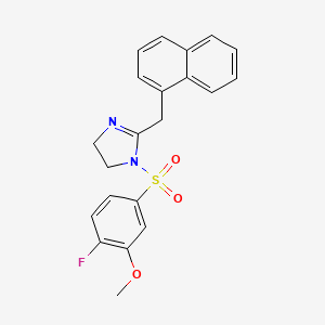 1-(4-fluoro-3-methoxybenzenesulfonyl)-2-[(naphthalen-1-yl)methyl]-4,5-dihydro-1H-imidazole