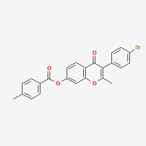 3-(4-bromophenyl)-2-methyl-4-oxo-4H-chromen-7-yl 4-methylbenzoate