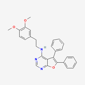 molecular formula C28H25N3O3 B4800799 N-[2-(3,4-dimethoxyphenyl)ethyl]-5,6-diphenylfuro[2,3-d]pyrimidin-4-amine 