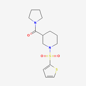 3-(Pyrrolidine-1-carbonyl)-1-(thiophene-2-sulfonyl)piperidine