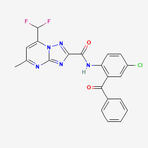 N-(2-benzoyl-4-chlorophenyl)-7-(difluoromethyl)-5-methyl-[1,2,4]triazolo[1,5-a]pyrimidine-2-carboxamide