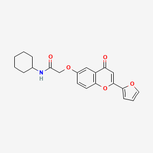 N-cyclohexyl-2-[2-(furan-2-yl)-4-oxochromen-6-yl]oxyacetamide