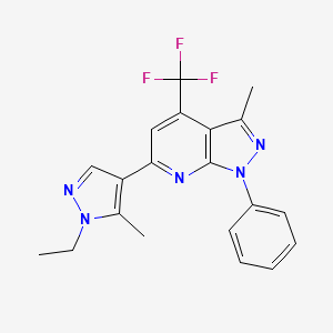 6-(1-ethyl-5-methyl-1H-pyrazol-4-yl)-3-methyl-1-phenyl-4-(trifluoromethyl)-1H-pyrazolo[3,4-b]pyridine