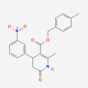 (4-METHYLPHENYL)METHYL 2-METHYL-4-(3-NITROPHENYL)-6-OXO-1,4,5,6-TETRAHYDROPYRIDINE-3-CARBOXYLATE