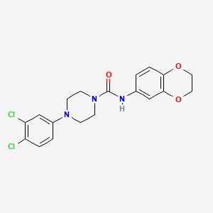 4-(3,4-dichlorophenyl)-N-(2,3-dihydro-1,4-benzodioxin-6-yl)-1-piperazinecarboxamide