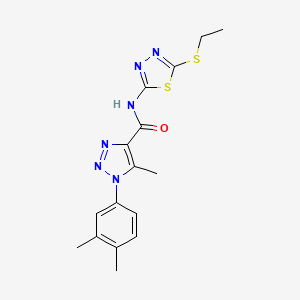 1-(3,4-dimethylphenyl)-N-[5-(ethylthio)-1,3,4-thiadiazol-2-yl]-5-methyl-1H-1,2,3-triazole-4-carboxamide