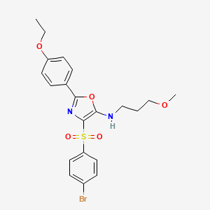 4-[(4-bromophenyl)sulfonyl]-2-(4-ethoxyphenyl)-N-(3-methoxypropyl)-1,3-oxazol-5-amine