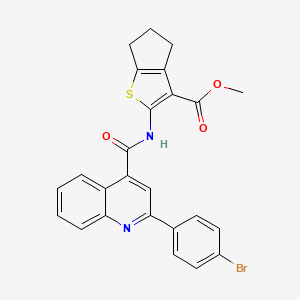 methyl 2-({[2-(4-bromophenyl)-4-quinolinyl]carbonyl}amino)-5,6-dihydro-4H-cyclopenta[b]thiophene-3-carboxylate