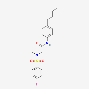 N-(4-butylphenyl)-N~2~-[(4-fluorophenyl)sulfonyl]-N~2~-methylglycinamide