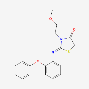 3-(2-METHOXYETHYL)-2-[(2-PHENOXYPHENYL)IMINO]-1,3-THIAZOLAN-4-ONE