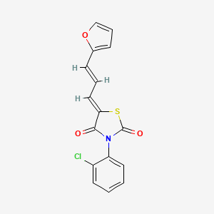 (5Z)-3-(2-chlorophenyl)-5-[(E)-3-(furan-2-yl)prop-2-enylidene]-1,3-thiazolidine-2,4-dione