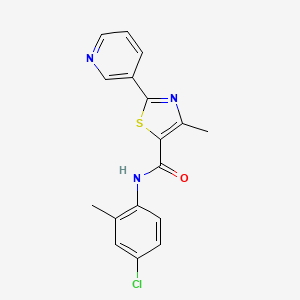 N-(4-chloro-2-methylphenyl)-4-methyl-2-(pyridin-3-yl)-1,3-thiazole-5-carboxamide