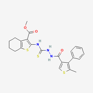 methyl 2-[({2-[(5-methyl-4-phenyl-3-thienyl)carbonyl]hydrazino}carbonothioyl)amino]-4,5,6,7-tetrahydro-1-benzothiophene-3-carboxylate