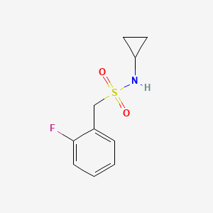 molecular formula C10H12FNO2S B4801209 N-cyclopropyl-1-(2-fluorophenyl)methanesulfonamide 