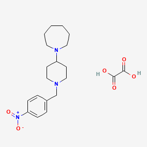 molecular formula C20H29N3O6 B4801235 1-[1-[(4-Nitrophenyl)methyl]piperidin-4-yl]azepane;oxalic acid 