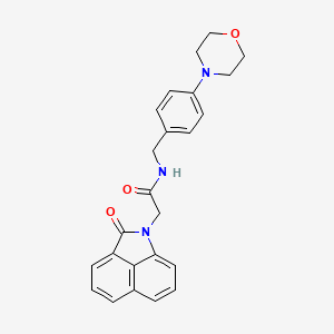 molecular formula C24H23N3O3 B4801241 N-[4-(4-morpholinyl)benzyl]-2-(2-oxobenzo[cd]indol-1(2H)-yl)acetamide 