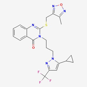 3-{3-[5-CYCLOPROPYL-3-(TRIFLUOROMETHYL)-1H-PYRAZOL-1-YL]PROPYL}-2-{[(4-METHYL-1,2,5-OXADIAZOL-3-YL)METHYL]SULFANYL}-4(3H)-QUINAZOLINONE