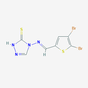 4-{[(E)-1-(4,5-DIBROMO-2-THIENYL)METHYLIDENE]AMINO}-4H-1,2,4-TRIAZOL-3-YLHYDROSULFIDE