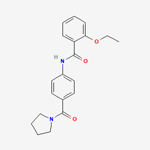 2-ethoxy-N-[4-(pyrrolidine-1-carbonyl)phenyl]benzamide