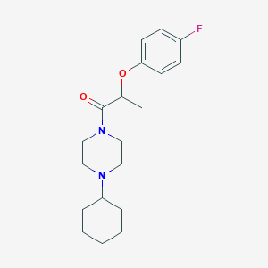 1-(4-CYCLOHEXYLPIPERAZINO)-2-(4-FLUOROPHENOXY)-1-PROPANONE