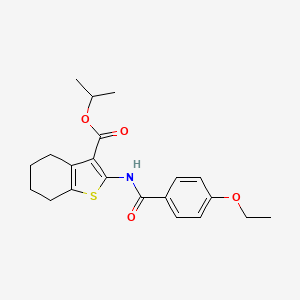 molecular formula C21H25NO4S B4801345 isopropyl 2-[(4-ethoxybenzoyl)amino]-4,5,6,7-tetrahydro-1-benzothiophene-3-carboxylate 