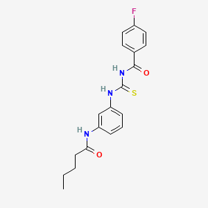 4-fluoro-N-({[3-(pentanoylamino)phenyl]amino}carbonothioyl)benzamide