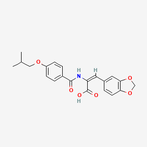 (2E)-3-(2H-1,3-BENZODIOXOL-5-YL)-2-{[4-(2-METHYLPROPOXY)PHENYL]FORMAMIDO}PROP-2-ENOIC ACID