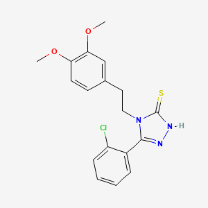 5-(2-chlorophenyl)-4-[2-(3,4-dimethoxyphenyl)ethyl]-2,4-dihydro-3H-1,2,4-triazole-3-thione