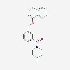 4-methyl-1-{3-[(1-naphthyloxy)methyl]benzoyl}piperidine