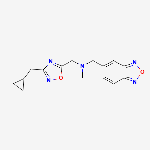 molecular formula C15H17N5O2 B4801421 (2,1,3-benzoxadiazol-5-ylmethyl){[3-(cyclopropylmethyl)-1,2,4-oxadiazol-5-yl]methyl}methylamine 