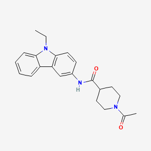 molecular formula C22H25N3O2 B4801424 1-acetyl-N-(9-ethyl-9H-carbazol-3-yl)piperidine-4-carboxamide 