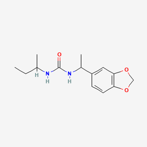 molecular formula C14H20N2O3 B4801469 N-[1-(1,3-benzodioxol-5-yl)ethyl]-N'-(sec-butyl)urea 