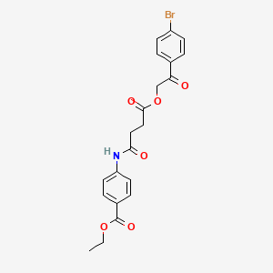 ethyl 4-({4-[2-(4-bromophenyl)-2-oxoethoxy]-4-oxobutanoyl}amino)benzoate