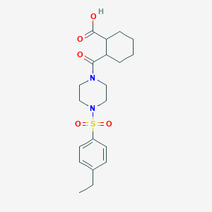 2-({4-[(4-Ethylphenyl)sulfonyl]piperazin-1-yl}carbonyl)cyclohexanecarboxylic acid