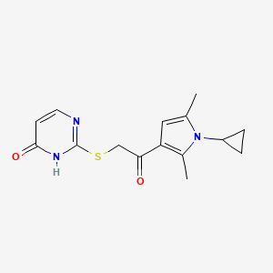 2-{[2-(1-cyclopropyl-2,5-dimethyl-1H-pyrrol-3-yl)-2-oxoethyl]thio}-4(1H)-pyrimidinone