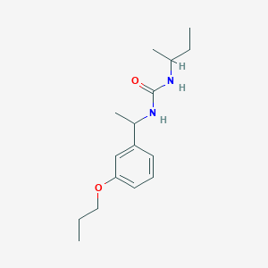 molecular formula C16H26N2O2 B4801532 1-Butan-2-yl-3-[1-(3-propoxyphenyl)ethyl]urea 