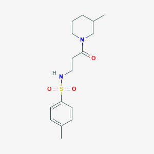 4-methyl-N-[3-(3-methylpiperidin-1-yl)-3-oxopropyl]benzenesulfonamide