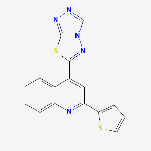 2-(THIOPHEN-2-YL)-4-{[1,2,4]TRIAZOLO[3,4-B][1,3,4]THIADIAZOL-6-YL}QUINOLINE