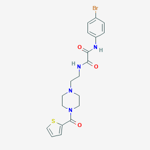 molecular formula C19H21BrN4O3S B480157 N-(4-bromophenyl)-N'-{2-[4-(2-thienylcarbonyl)-1-piperazinyl]ethyl}ethanediamide CAS No. 488717-36-8