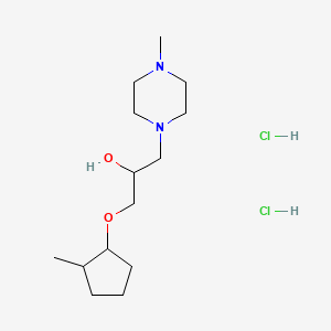 molecular formula C14H30Cl2N2O2 B4801608 1-(2-Methylcyclopentyl)oxy-3-(4-methylpiperazin-1-yl)propan-2-ol;dihydrochloride 